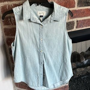 Universal Threads, jean button down top, extra small.